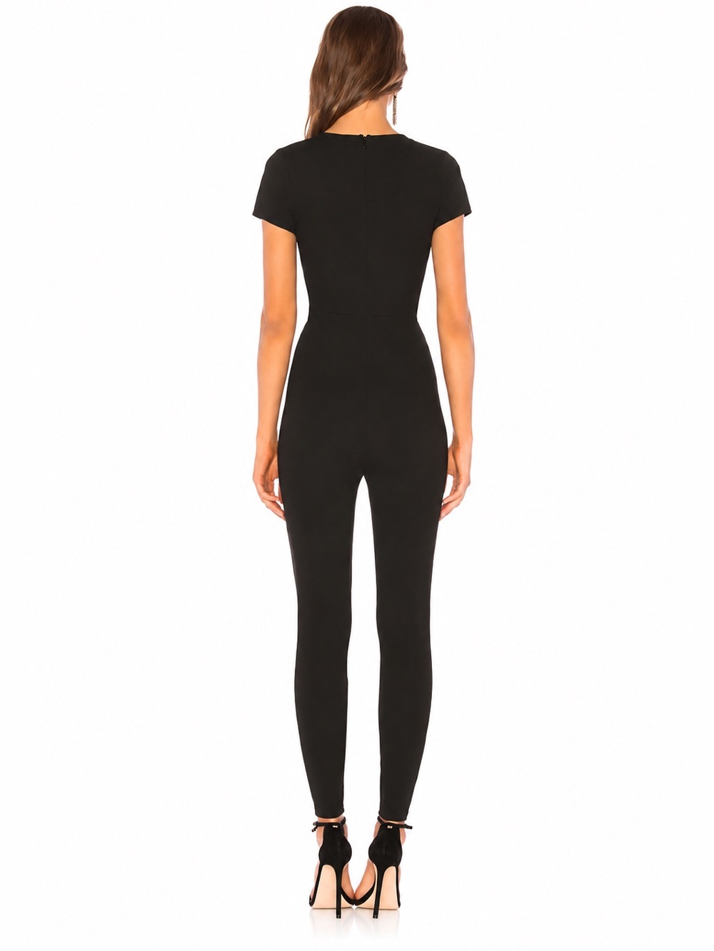 REVOLVE| Superdown Black Leona Deep V Jumpsuit NWT Size XS - Picture 2 of 7